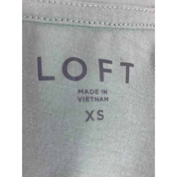 XS Loft Womens Mint Green Loose Fit Tshirt Scoop Neck Soft - Picture 7 of 8